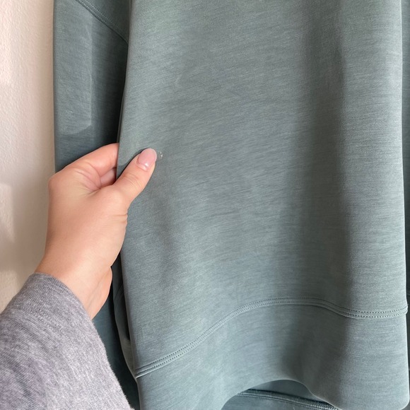 Lululemon Perfectly Oversized Cropped Crew *Softstreme™ Tidewater Teal - Picture 8 of 13